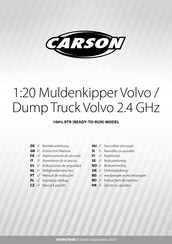 Carson 1:20 Muldenkipper Volvo/Dump Truck Volvo 2.4 GHz Betriebsanleitung