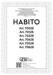 Gessi HABITO 70628 Bedienungsanleitung