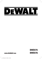 DeWalt DWE575KL Bersetzt Von Den Originalanweisungen