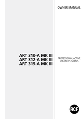 RCF ART 312-A MK III Benutzerhandbuch
