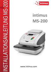 intimus MS-200 Installationsanleitung