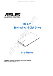 Asus DL 2.5 External Hard Disk Drive Bedienungsanleitung