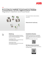 ABB HygienicMaster FEH630 Inbetriebnahmeanleitung