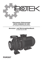 Rotek WPEI-CESM50-32-250 Benutzer- Und Wartungshandbuch