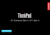 Lenovo ThinkPad X1 Extreme Gen 4 Schnellstartanleitung