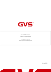 GVS AVW7020 Anwenderhandbuch