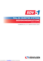 Sinclair SDV5-36FCA Bedienungsanleitung