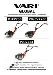 Vari GLOBAL PJGCVX200 Bersetzung Der Originalbetriebsanleitung