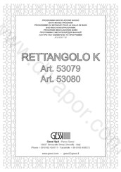 Gessi RETTANGOLO K 53079 Bedienungsanleitung