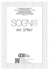 Gessi SOGNI 57961 Bedienungsanleitung