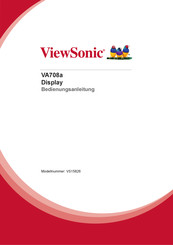 ViewSonic VA708a Bedienungsanleitung