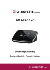 Albrecht Audio DR 52 BA Bedienungsanleitung