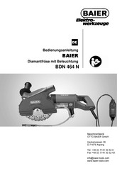 Baier Elektrowerkzeuge BDN 464 N Bedienungsanleitung