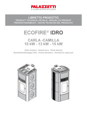Palazzetti ECOFIRE IDRO CAMILLA 10 Produkthandbuch