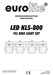 EuroLite LED KLS-800 TCL DMX Kompakt-Lichtset Bedienungsanleitung