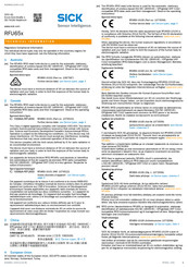 SICK RFU65 Serie Techische Information