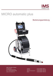 IMS ROBOTICS MICRO automatic plus Bedienungsanleitung