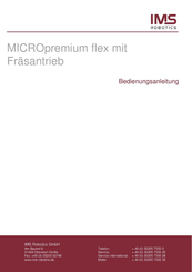 IMS ROBOTICS MICROpremium flex Bedienungsanleitung