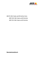 Axis T6101 Benutzerhandbuch