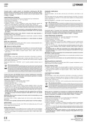 Vimar LINEA 30502 Bedienungsanleitung