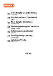 Franke FGC 906 Bedienungsanleitung Und Installation