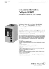 Endress+Hauser SFG500 Technische Information