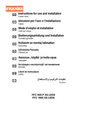 Franke FFC 1005 XS LED0 Bedienungsanleitung Und Installation