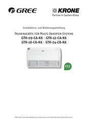 Krone Gree GTH-09-CA-K6 Installations- Und Bedienungsanleitung