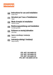 Franke FPL 657 I XS 645H-CH V2 Bedienungsanleitung Und Installation