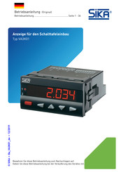 Sika VA3K01 Betriebsanleitung