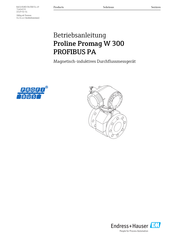 Endress+Hauser Proline Promag W 300 Betriebsanleitung