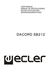 Ecler DACORD SB212 Bedienungsanleitung