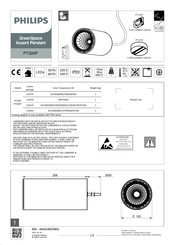 Philips GreenSpace Accent Pendant PT320P Bedienungsanleitung