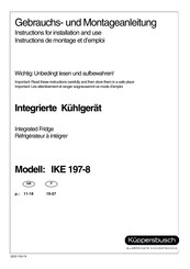 Küppersbusch IKE 197-8 Gebrauchs- Und Montageanleitung