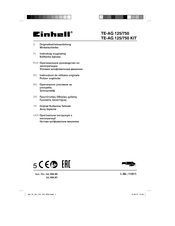EINHELL TE-AG 125/750 KIT Originalbetriebsanleitung