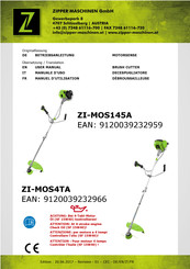 Zipper Maschinen ZI-MOS145A Betriebsanleitung