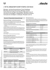 steute SW922-2W-RS232 Montage- Und Anschlussanleitung