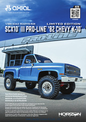 Horizon Hobby axial SCX10 III PRO-LINE '82 CHEVY K-10 LIMITED EDITION Bedienungsanleitung