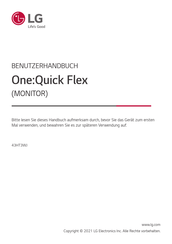 LG One:Quick Flex 43HT3WJ-B Benutzerhandbuch