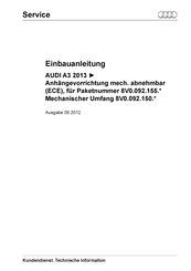 Audi 8V0.092.155 Serie Einbauanleitung