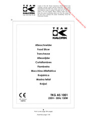 Team Kalorik TKG AS 1001 Bedienungsanleitung