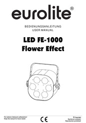 EuroLite LED FE-1000 Flowereffekt Bedienungsanleitung
