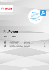 Bosch ProPower MFW45000 Gebrauchsanleitung