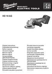 Milwaukee HD18 AG Originalbetriebsanleitung