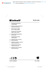 EINHELL TH-CS 1200 Originalbetriebsanleitung