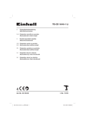 EINHELL TE-CD 18/40-1 Li Originalbetriebsanleitung