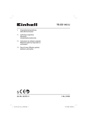 EINHELL TE-CD 18/2 Li Originalbetriebsanleitung