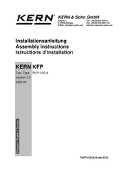 KERN TKFP-V30-A Installationsanleitung