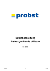 probst RG-20/80 Betriebsanleitung