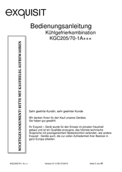 exquisit KGC205/70-1A+++ Bedienungsanleitung